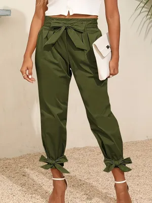 Relaxed-Fit Bow Knot Pants