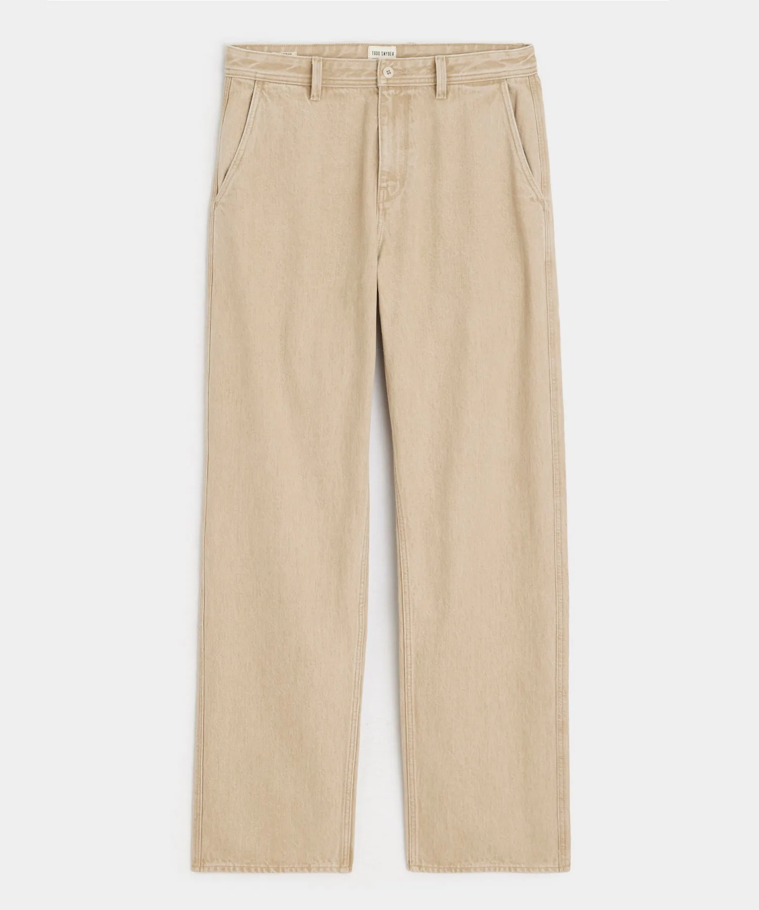 Relaxed Self Belted Denim Pant