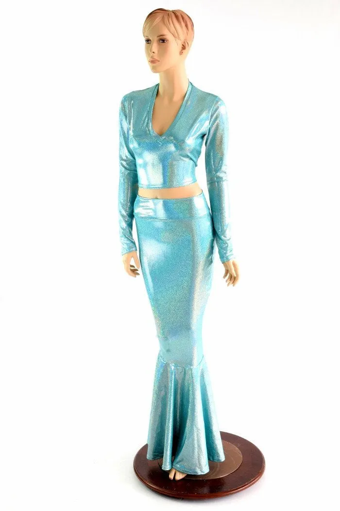 Seafoam Crop & Mermaid Skirt Set