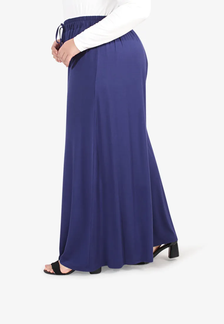 Shana Casual Palazzo Pants - Blue