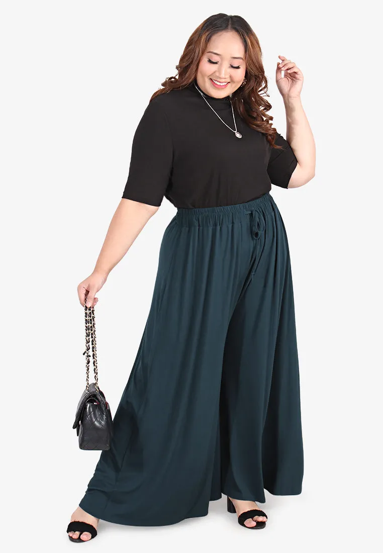 Shana Casual Palazzo Pants - Blue