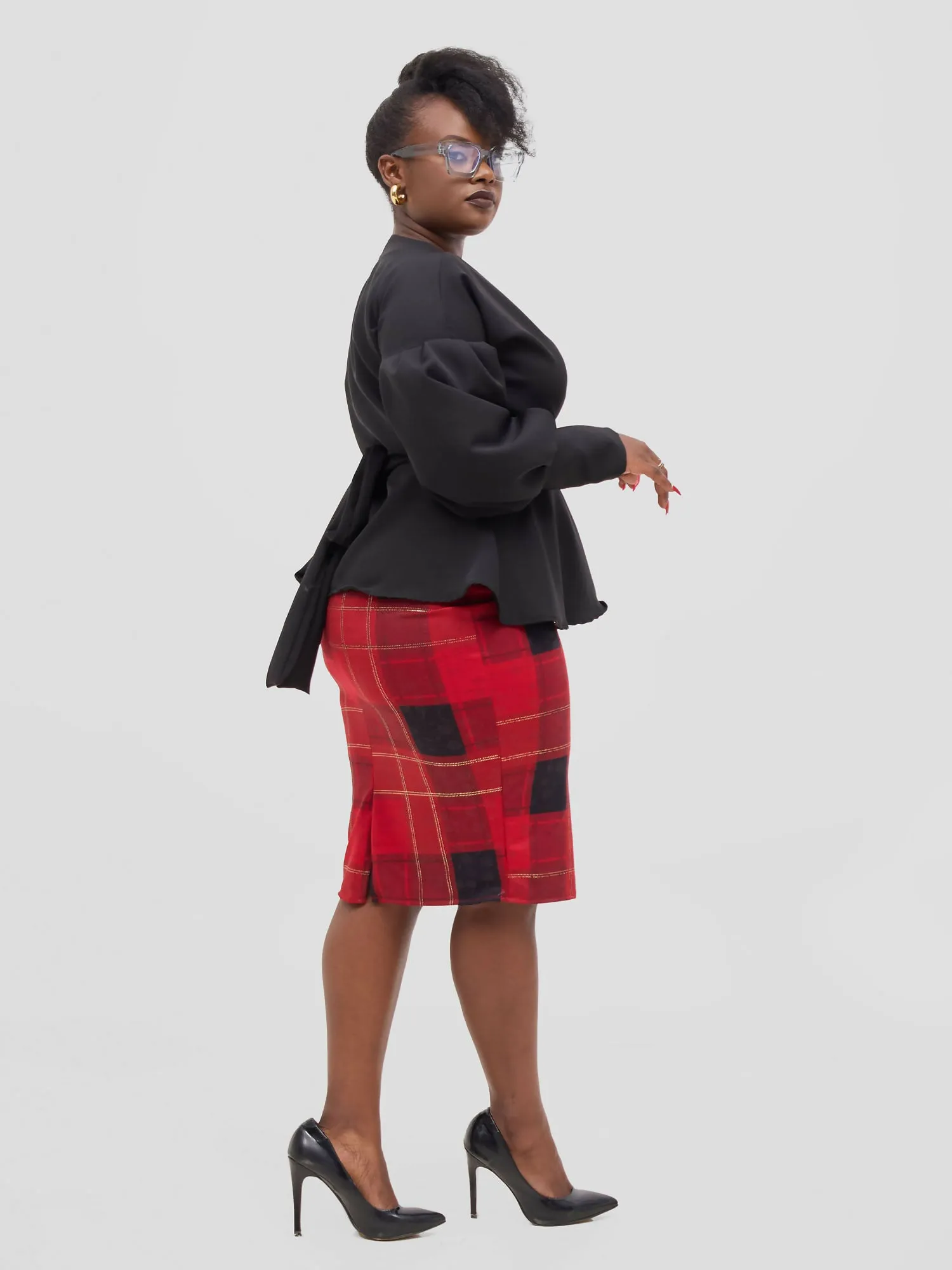 Silk House Collections Mia Skirt - Plaid Red