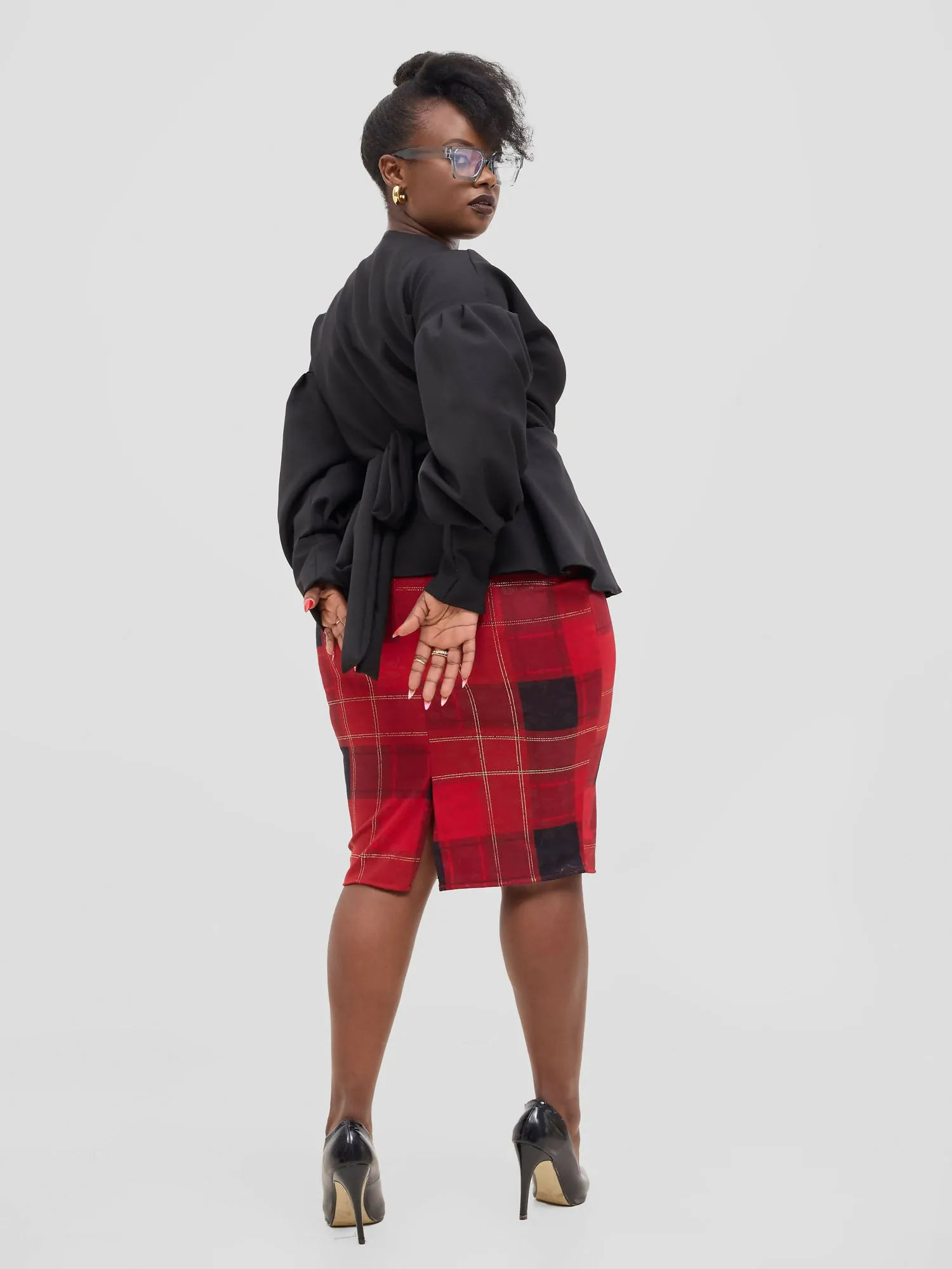 Silk House Collections Mia Skirt - Plaid Red