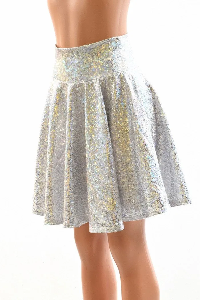 Silver/White Skater Skirt