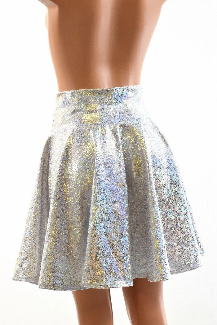 Silver/White Skater Skirt