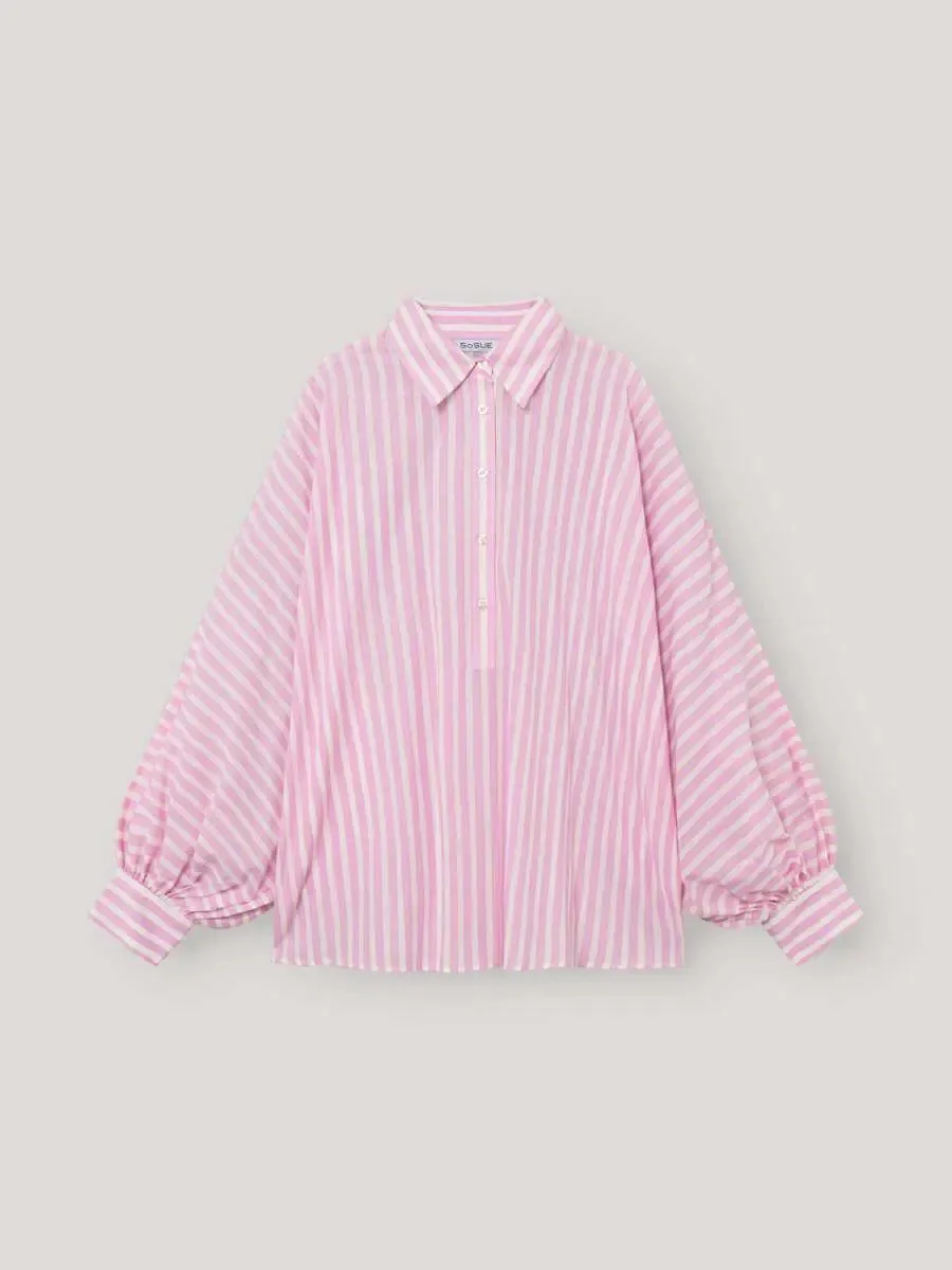 SoS Shirt in Pink, Orange and White Stripe