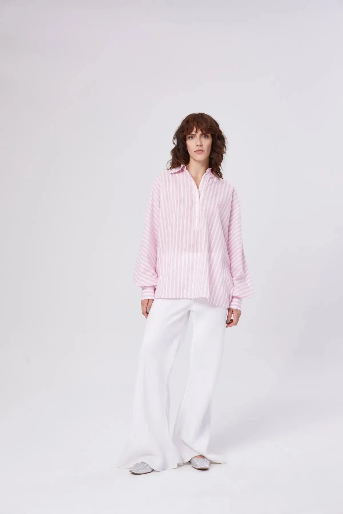 SoS Shirt in Pink, Orange and White Stripe