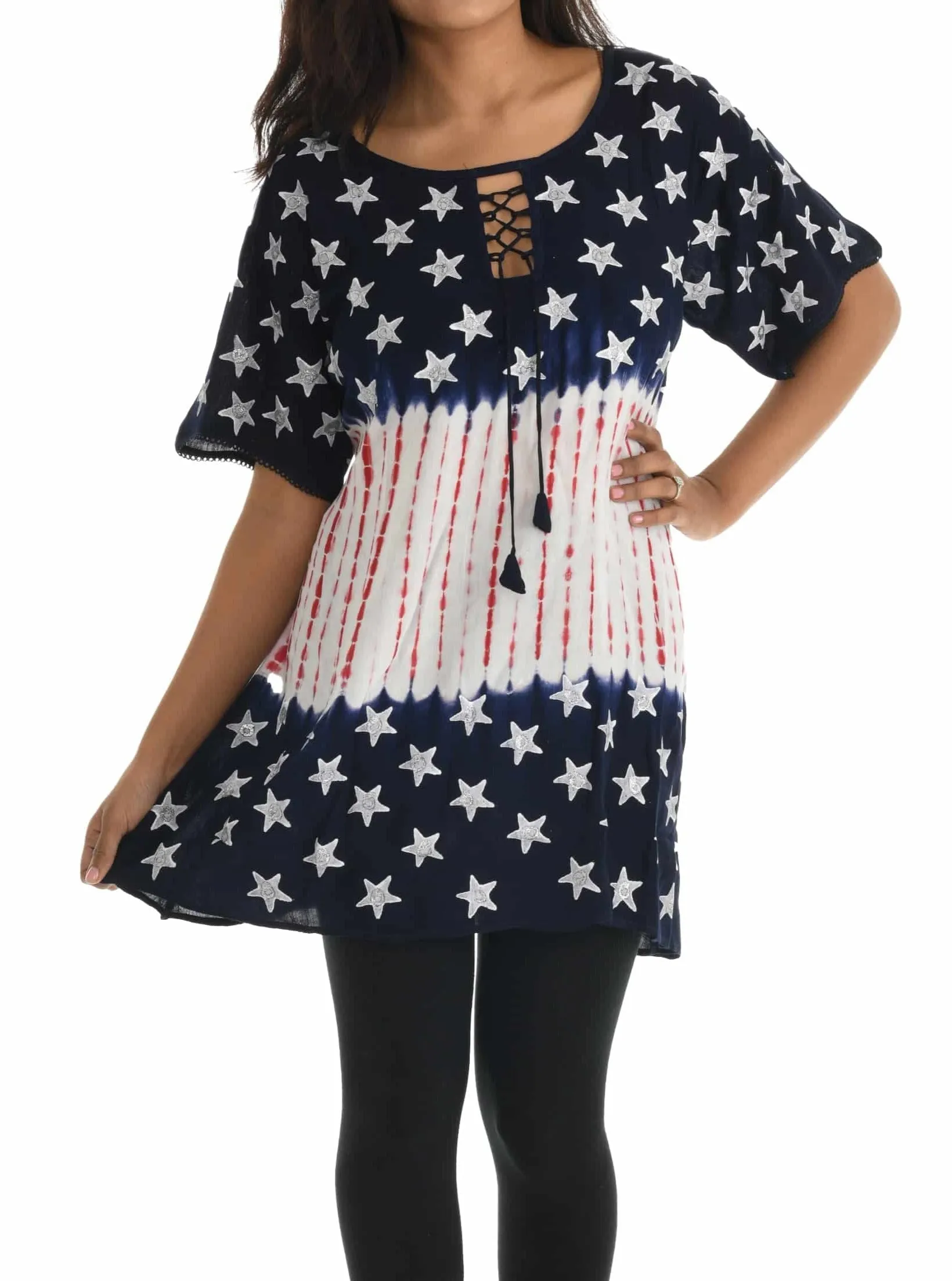 Stars & Stripes Tie-Dye Accent