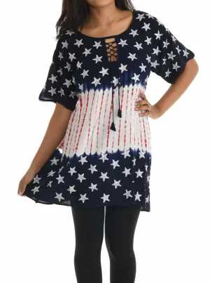 Stars & Stripes Tie-Dye Accent