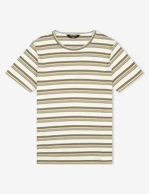 Stripe Tee - Natural Brown Stripe