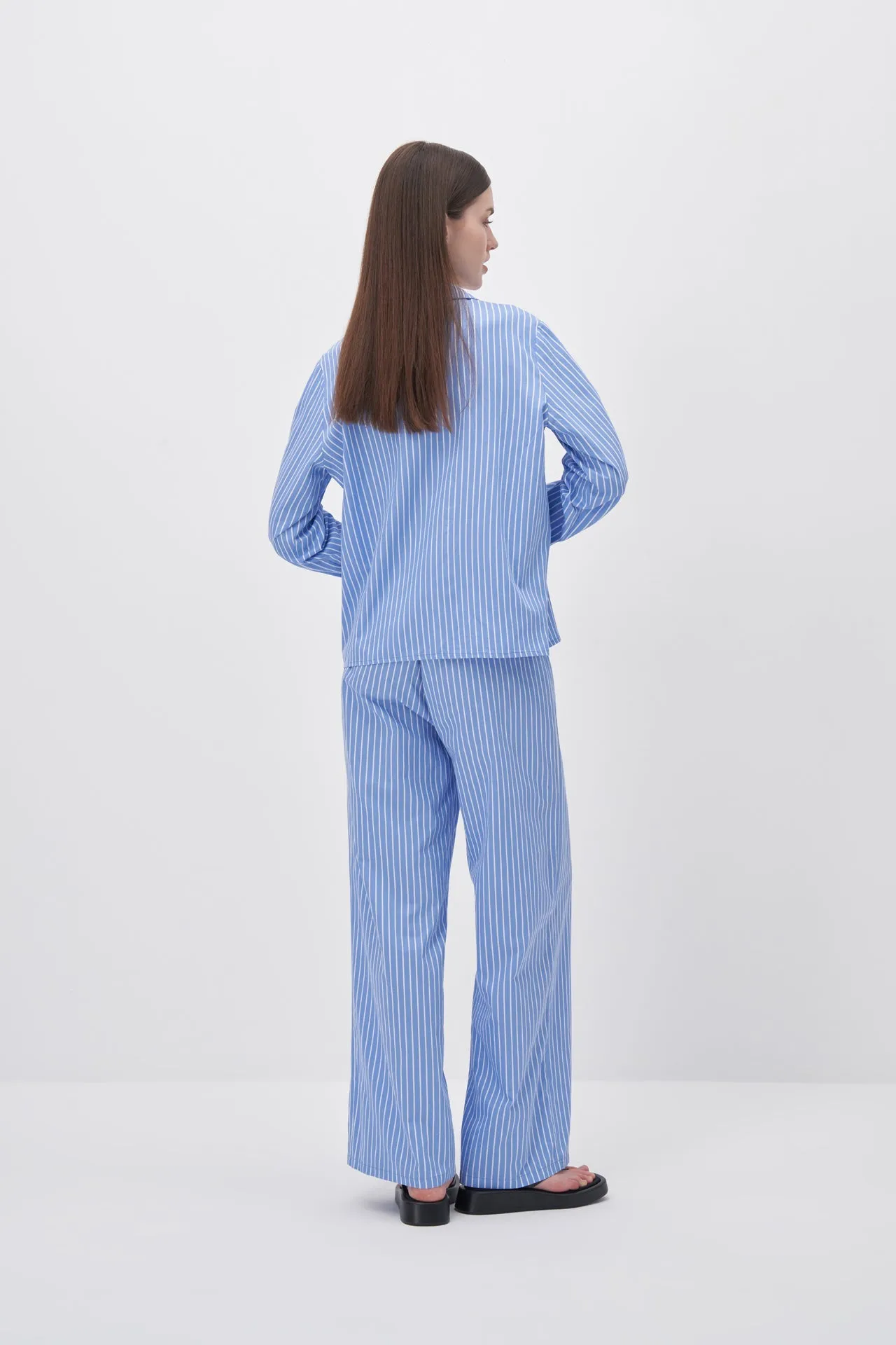 Striped Straight Cut Relaxed Pants