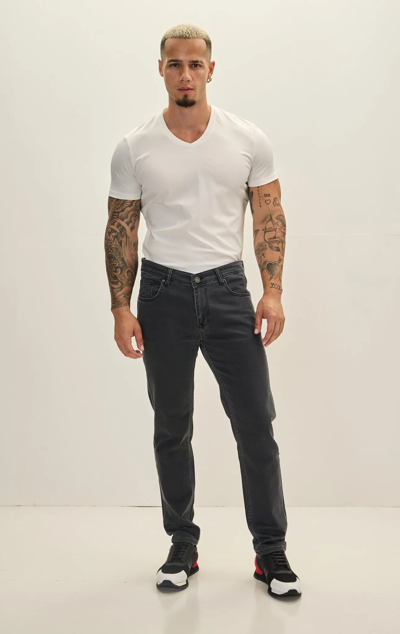 Super Soft 5-pocket Style Pants - Anthracite