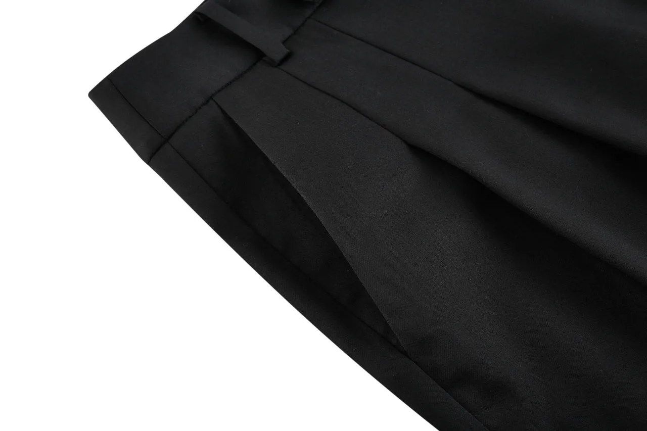 Tencel Satin Relaxed Straight Leg Pants