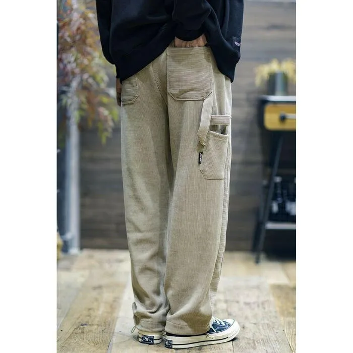 Velvet Drape Straight Loose Casual Wide-legged Pants P0544