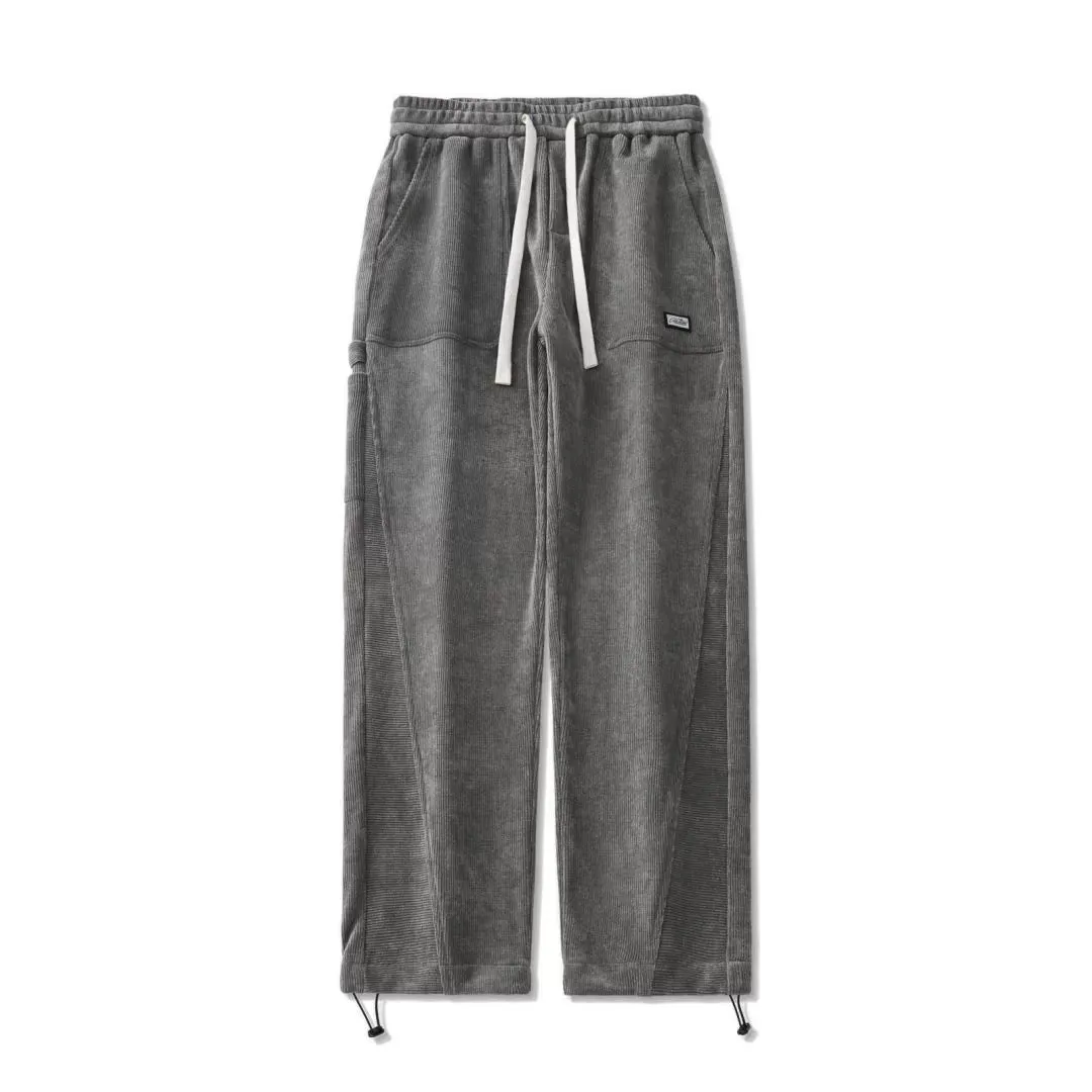 Velvet Drape Straight Loose Casual Wide-legged Pants P0544