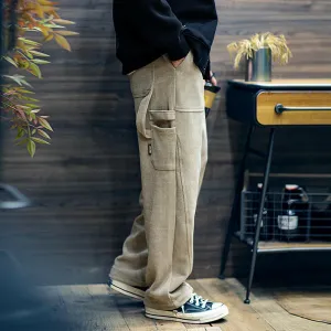 Velvet Drape Straight Loose Casual Wide-legged Pants P0544