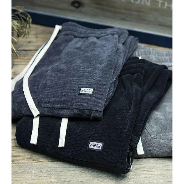 Velvet Drape Straight Loose Casual Wide-legged Pants P0544