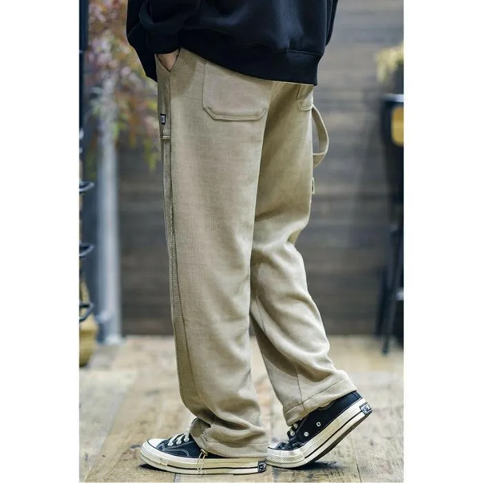 Velvet Drape Straight Loose Casual Wide-legged Pants P0544