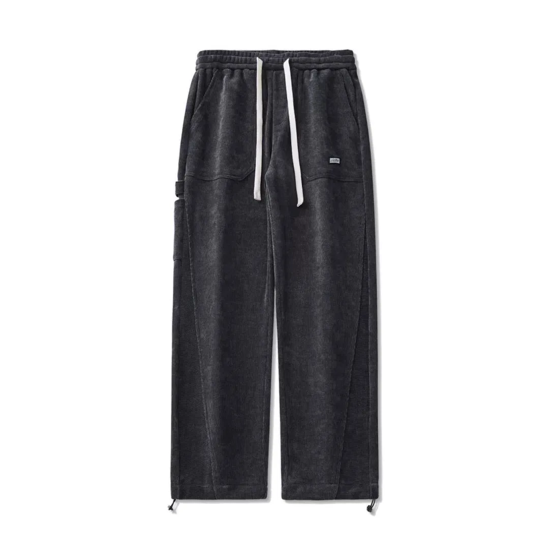 Velvet Drape Straight Loose Casual Wide-legged Pants P0544