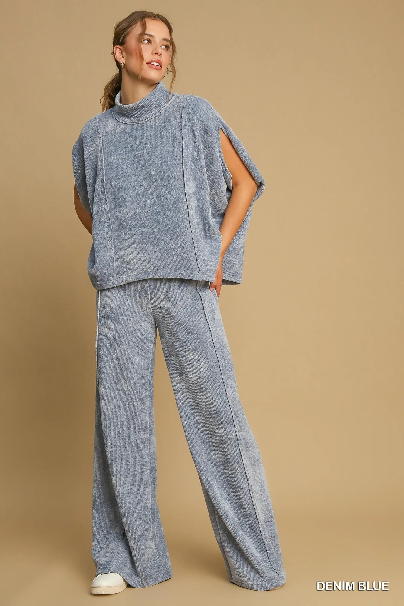 Wide Leg Soft Knit Pants