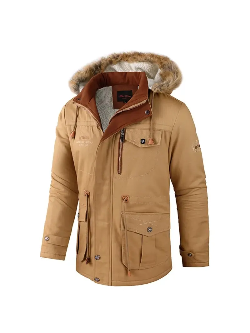 Winterjas - Warm bomberjack van lamsvacht met capuchon