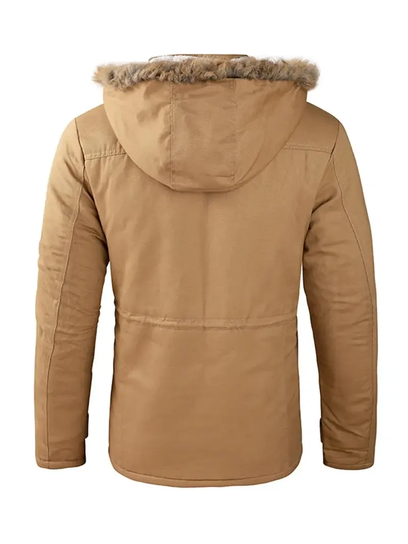 Winterjas - Warm bomberjack van lamsvacht met capuchon
