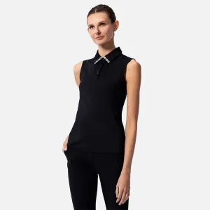 Women's Sleeveless Logo Tape Collar Polo